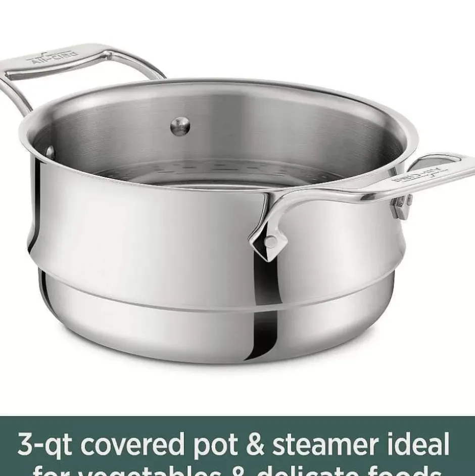D5 Stainless Polished 5-Ply Bonded Cookware, Steamer Set, 3 Quart>All-Clad Sale