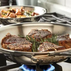 D5 Stainless Polished 5-Ply Bonded Cookware Set, 8.5 & 10.5 Inch Deep Skillets><noscript><img width=