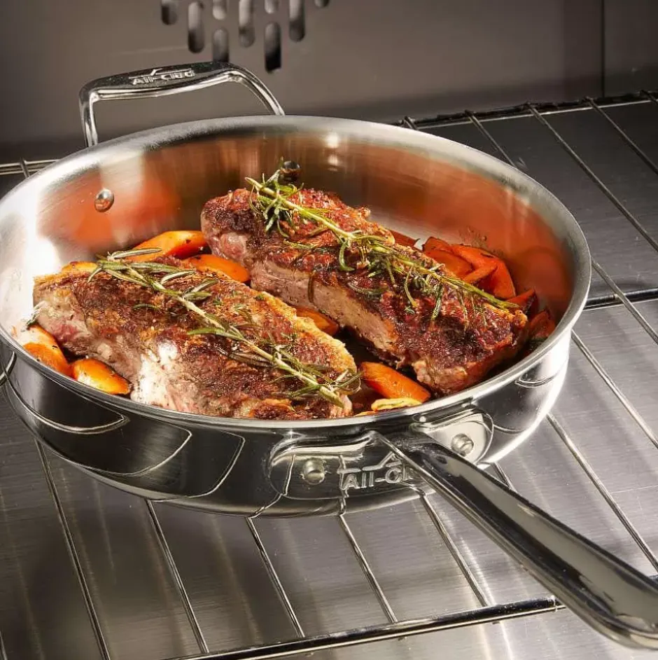 D5 Stainless Polished 5-Ply Bonded Cookware, Deep Fryer Set With Lid And Basket, 6 Quart>All-Clad Outlet