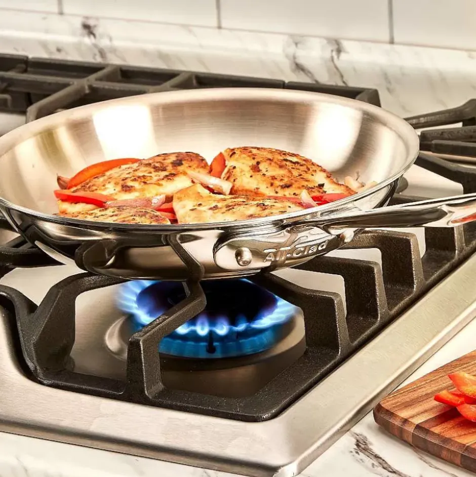 D5 Stainless Polished 5-Ply Bonded Cookware, Deep Fryer Set With Lid And Basket, 6 Quart>All-Clad Outlet