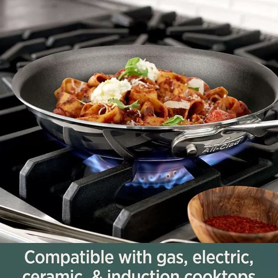 D5 Stainless Polished 5-Ply Bonded Cookware, Nonstick Fry Pan With Lid, 12 Inch>All-Clad Online