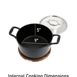 Enameled Cast Iron, Dutch Oven With Lid And Acacia Wood Trivet, 6 Quart>All-Clad Outlet