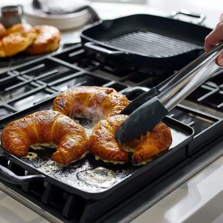 Enameled Cast Iron, Griddle With Acacia Wood Trivet, 11 Inch>All-Clad Best