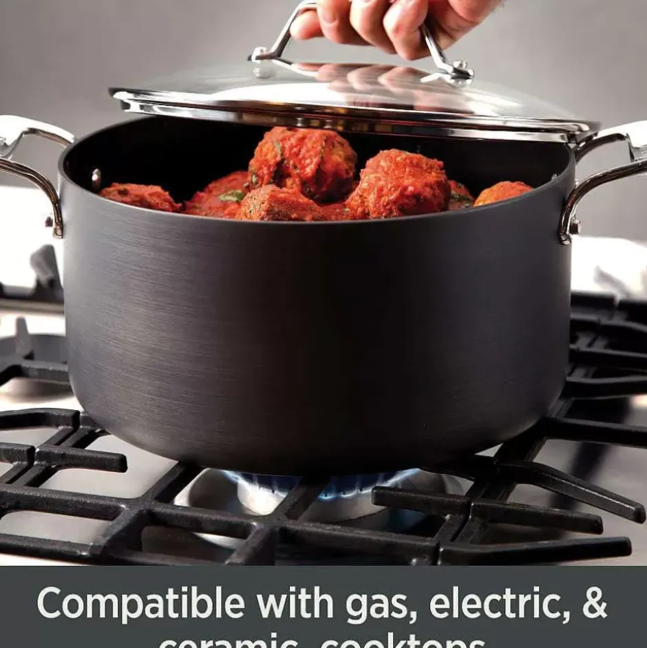 Essentials Hard Anodized Nonstick Cookware Set, 13-Piece>All-Clad Sale