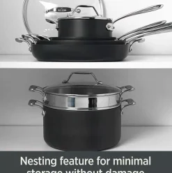 Essentials Hard Anodized Nonstick Cookware Set, 13-Piece><noscript><img width=