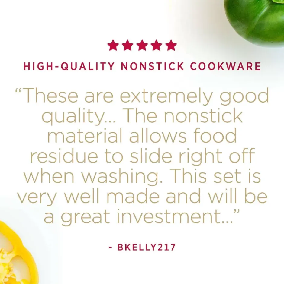 Essentials Nonstick Cookware Set, 10 Piece Set>All-Clad Clearance