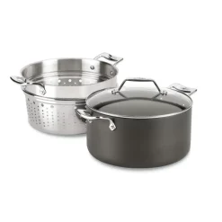Essentials Nonstick Cookware, Stockpot With Multi-Purpose Insert And Lid, 7 Quart><noscript><img width=