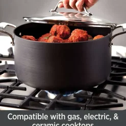 Essentials Nonstick Cookware Set, 4 Piece Fry & Saute Set><noscript><img width=
