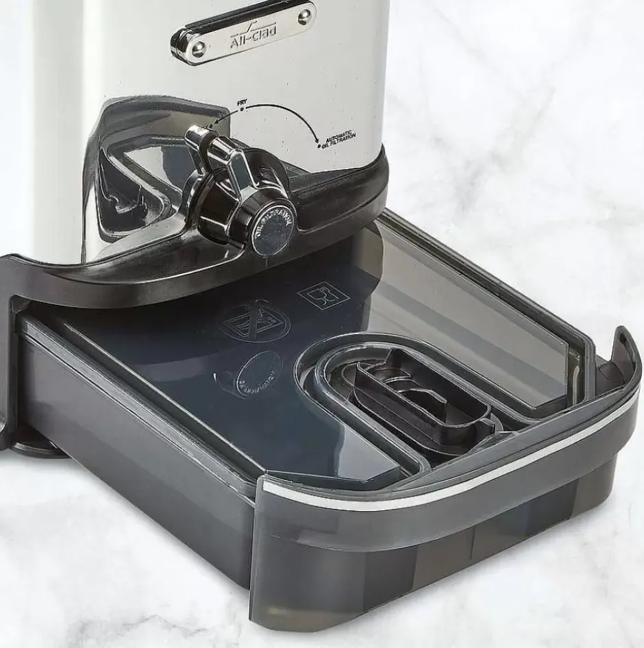 Ez Clean Pro Deep Oil Fryer With Digital Timer And Oil Filtration System, 3.5 Liter>All-Clad Fashion