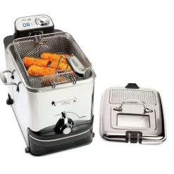 Ez Clean Pro Deep Oil Fryer With Digital Timer And Oil Filtration System, 3.5 Liter>All-Clad Fashion