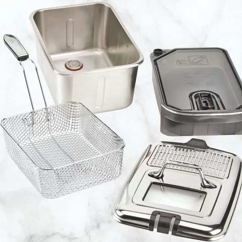 Ez Clean Pro Deep Oil Fryer With Digital Timer And Oil Filtration System, 3.5 Liter>All-Clad Fashion