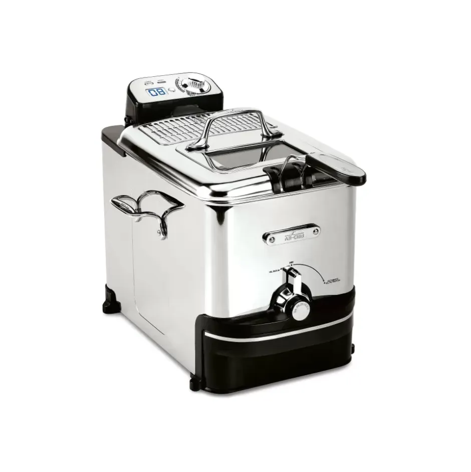 Ez Clean Pro Deep Oil Fryer With Digital Timer And Oil Filtration System, 3.5 Liter>All-Clad Fashion