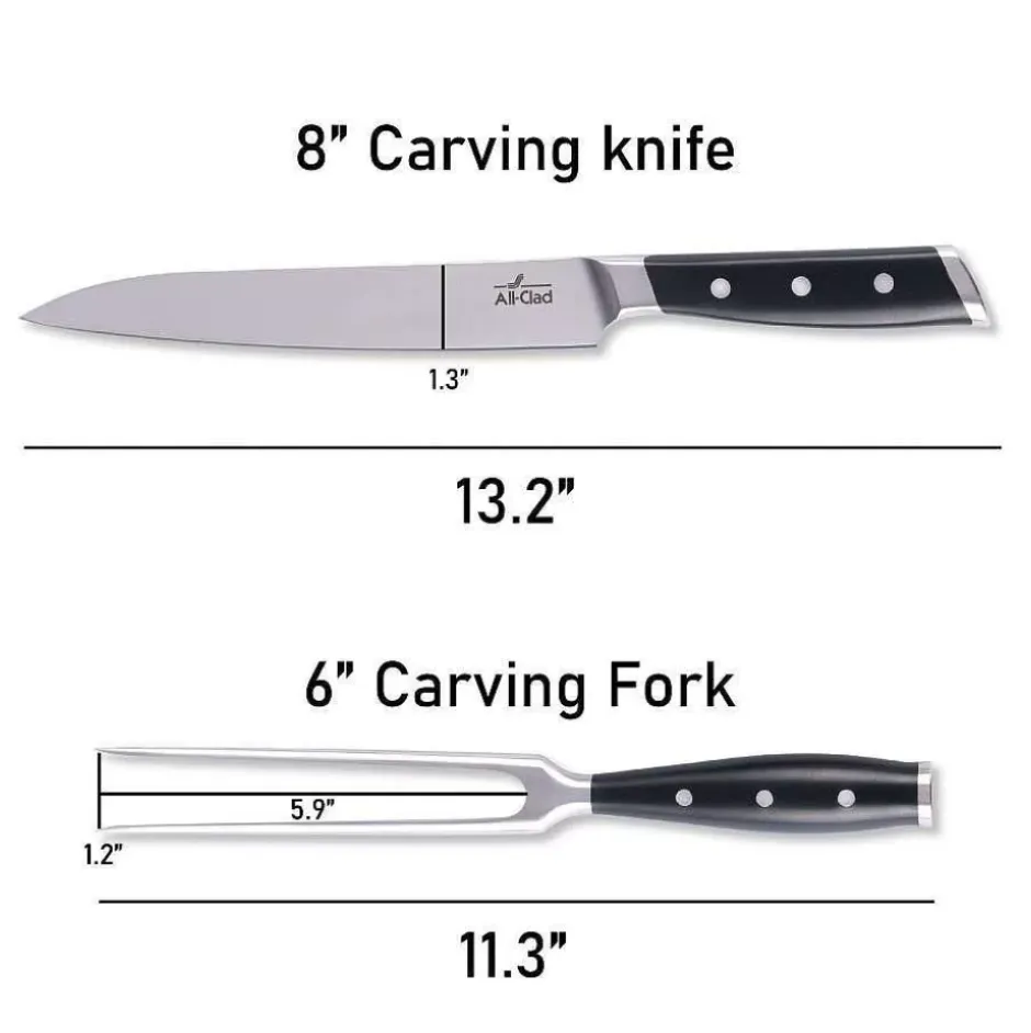 Forged Knives Carving Set, 8 Inch Knife & 6 Inch Fork>All-Clad Sale