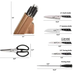 Forged Knives, Knife Block Set, 7 Piece><noscript><img width=