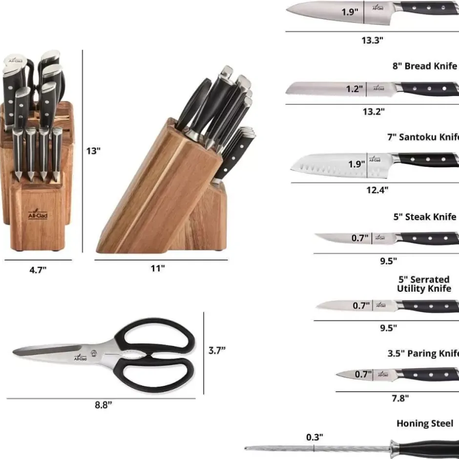 Forged Knives 12-Piece Knife Block Set>All-Clad Outlet