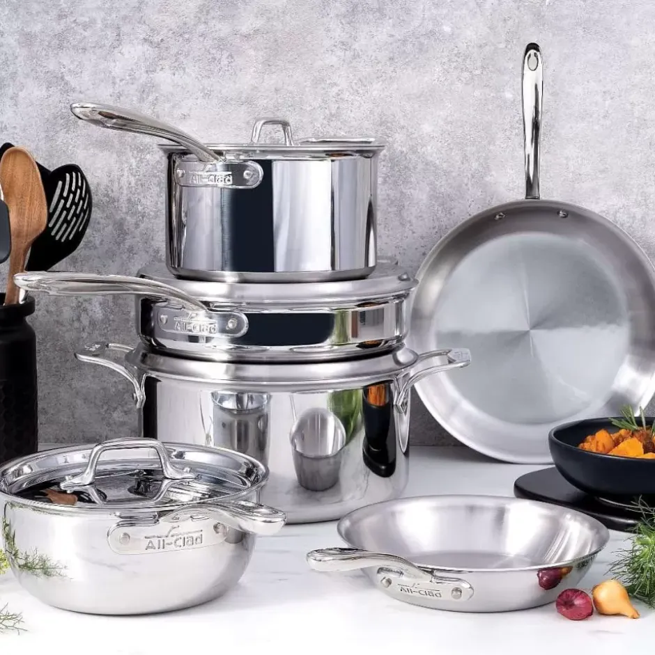 G5® Graphite Core Stainless Steel 5-Ply Bonded Cookware, 10 Piece Set>All-Clad Discount