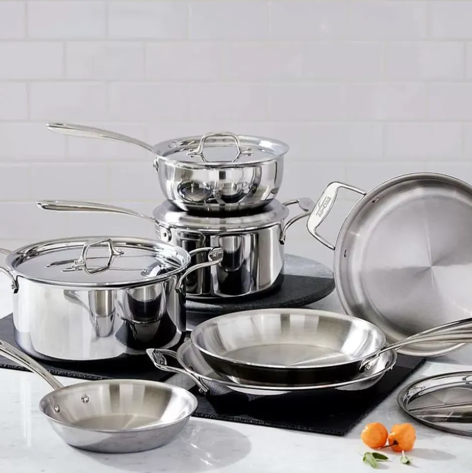 G5® Graphite Core Stainless Steel 5-Ply Bonded Cookware, 10 Piece Set>All-Clad Discount