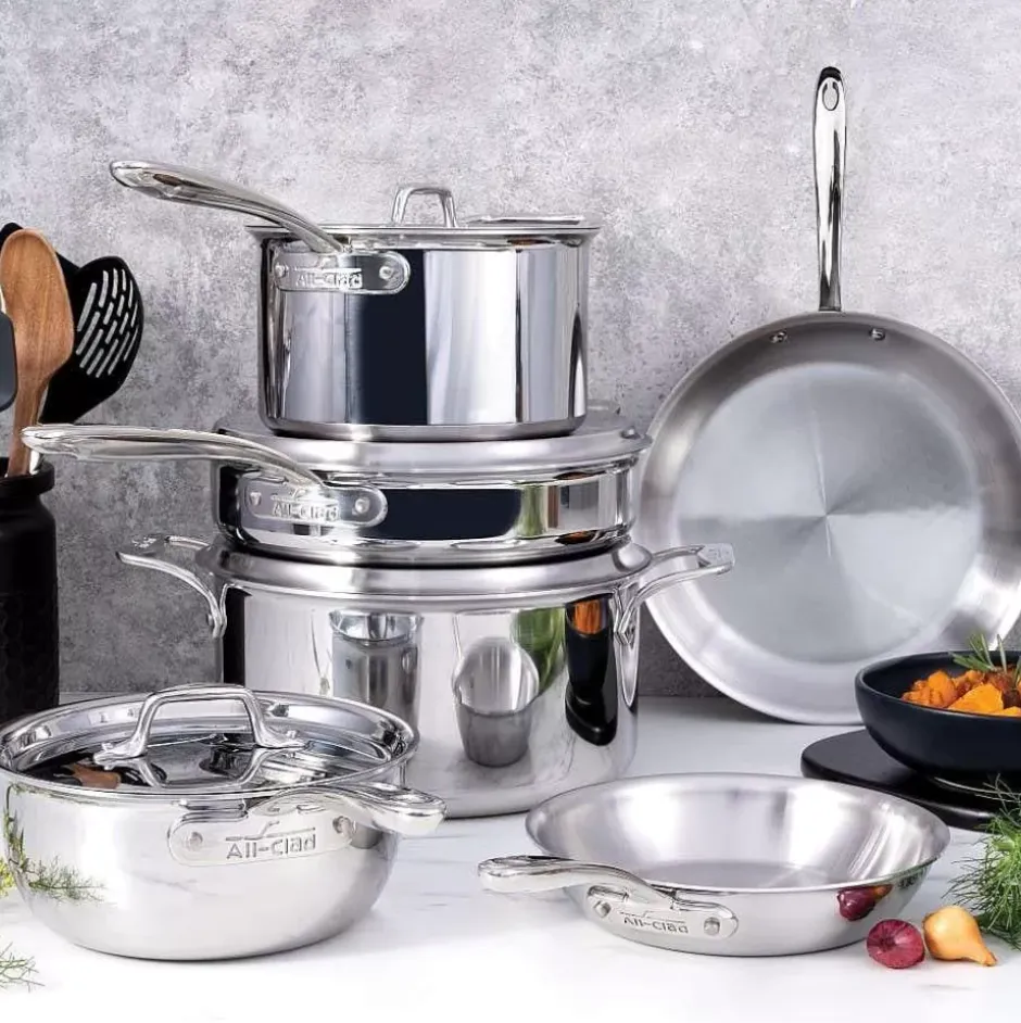 G5® Graphite Core Stainless Steel 5-Ply Bonded Cookware, 10 Piece Set>All-Clad Discount