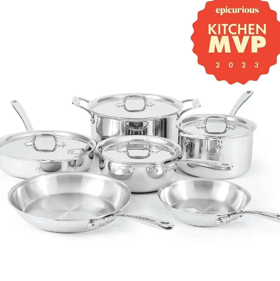 G5® Graphite Core Stainless Steel 5-Ply Bonded Cookware, 10 Piece Set>All-Clad Discount