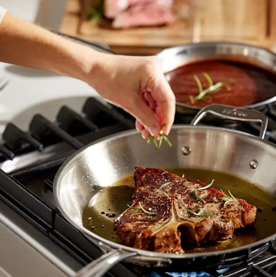 G5® Graphite Core Stainless Steel 5-Ply Bonded Cookware, Skillet With Lid, 12.5 Inch>All-Clad Best