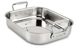 Gourmet Accessories, Small Stainless Steel Roaster With Rack, 11 X 14 Inch><noscript><img width=