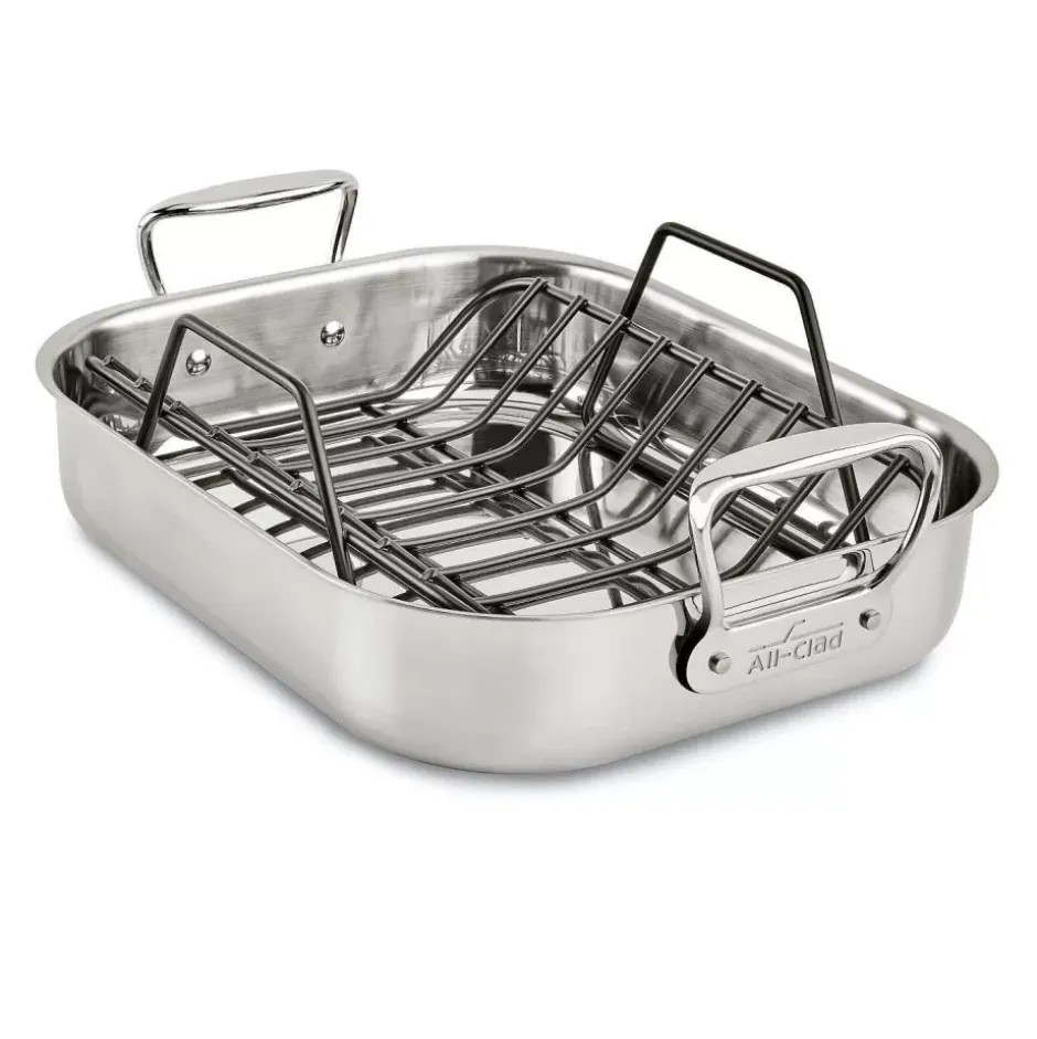 Gourmet Accessories, Small Stainless Steel Roaster With Rack, 11 X 14 Inch>All-Clad Discount