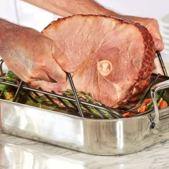 Gourmet Accessories, Small Stainless Steel Roaster With Rack, 11 X 14 Inch><noscript><img width=