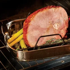 Gourmet Accessories, Small Stainless Steel Roaster With Rack, 11 X 14 Inch><noscript><img width=
