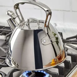 Gourmet Accessories, Stainless Steel Stovetop Tea Kettle, 2 Quart>All-Clad New