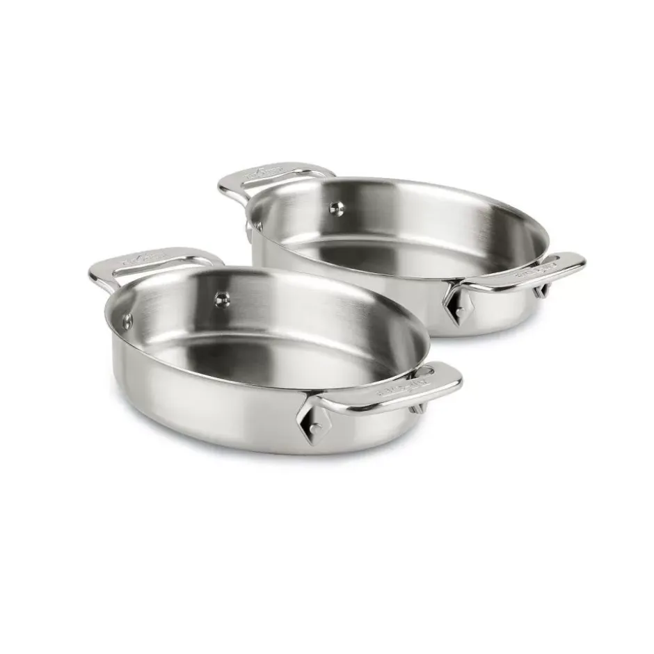 Gourmet Accessories, Stainless Steel Mini Oval Bakers 2-Piece Set, 7 Inch>All-Clad Online