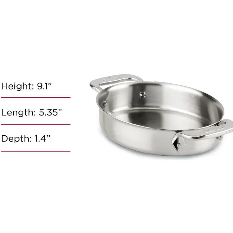 Gourmet Accessories, Stainless Steel Mini Oval Bakers 2-Piece Set, 7 Inch>All-Clad Online
