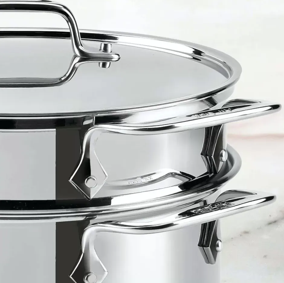 Gourmet Accessories, Stainless Steel Multi-Pot With Lid, Perforated Insert And Steaming Insert, 8 Quart>All-Clad Hot