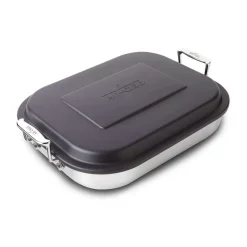 Gourmet Accessories, Stainless Steel Lasagna Pan With Lid, 12 X 15 X 2.75 Inch><noscript><img width=