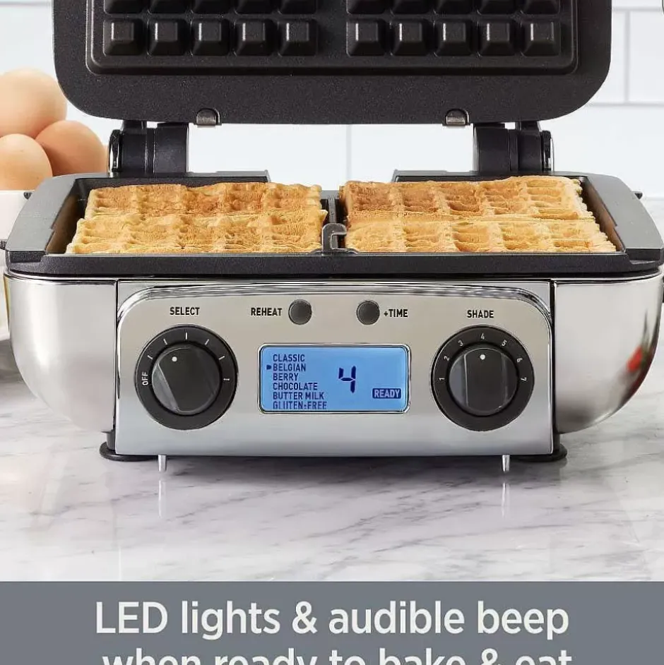 Gourmet Digital Belgian Waffle Maker With Removable Plates, 4 Slice>All-Clad Clearance