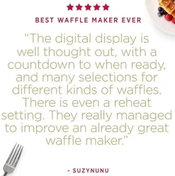 Gourmet Digital Belgian Waffle Maker With Removable Plates, 4 Slice><noscript><img width=
