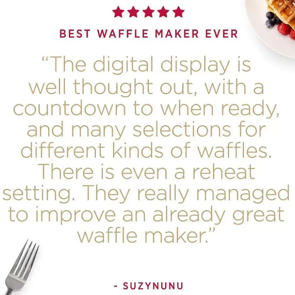 Gourmet Digital Belgian Waffle Maker With Removable Plates, 4 Slice>All-Clad Clearance