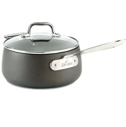 Ha1 Hard Anodized Nonstick Cookware, Sauce Pan With Lid, 3.5 Quart><noscript><img width=