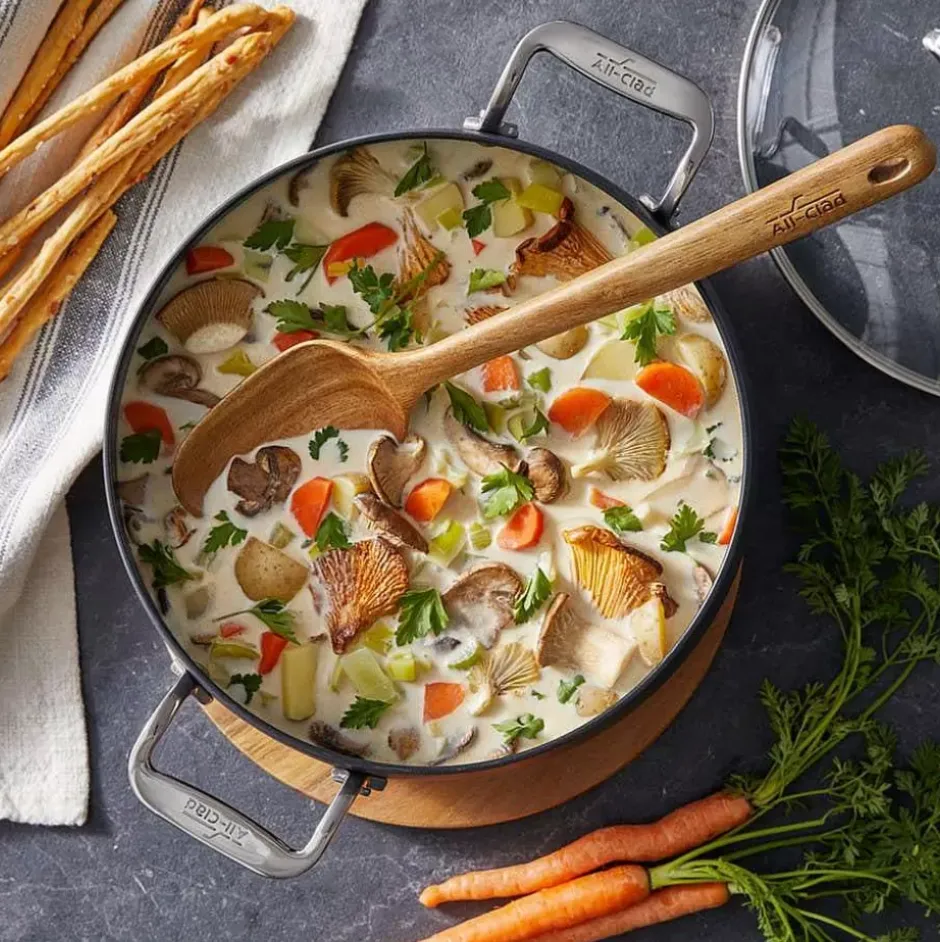Ha1 Hard Anodized Nonstick Cookware, Dutch Oven With Acacia Wood Trivet & Spoon And Glass Lid, 6 Quart>All-Clad Clearance