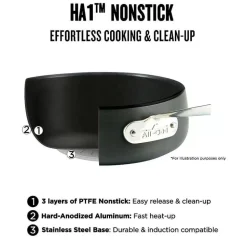 Ha1 Hard Anodized Nonstick Cookware, Dutch Oven With Acacia Wood Trivet & Spoon And Glass Lid, 6 Quart><noscript><img width=