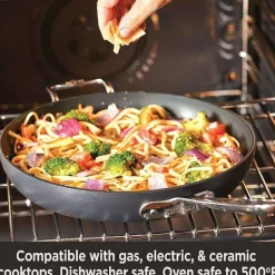 Ha1 Hard Anodized Nonstick Cookware, Square Grill, 11 Inch>All-Clad Hot