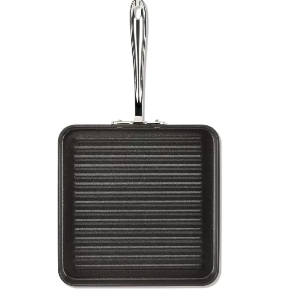 Ha1 Hard Anodized Nonstick Cookware, Square Grill, 11 Inch>All-Clad Hot