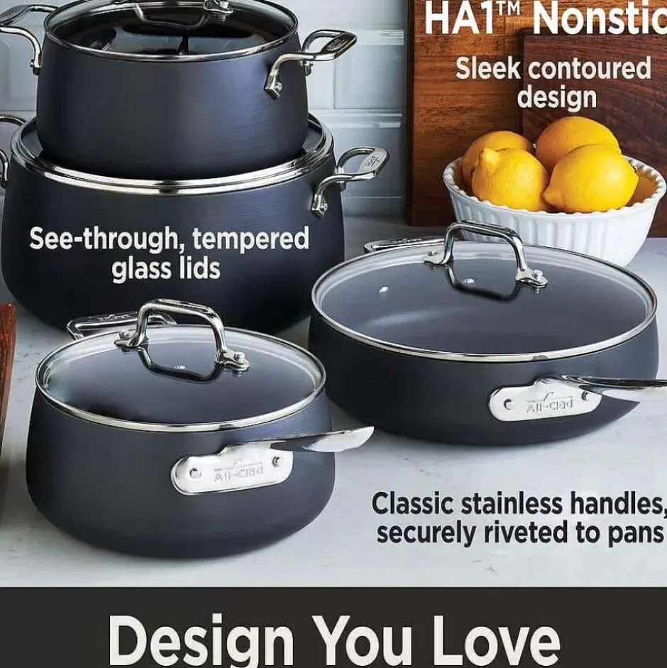 Ha1 Hard Anodized Nonstick Cookware, Square Griddle, 11 Inch>All-Clad Fashion
