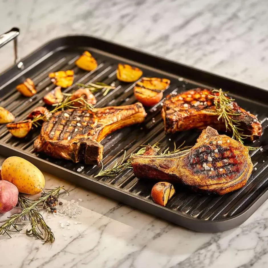 Ha1 Hard Anodized Nonstick Cookware, Double-Burner Grill, 13 X 20 Inch>All-Clad Best