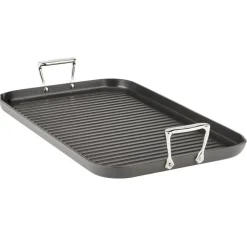 Ha1 Hard Anodized Nonstick Cookware, Double-Burner Grill, 13 X 20 Inch><noscript><img width=