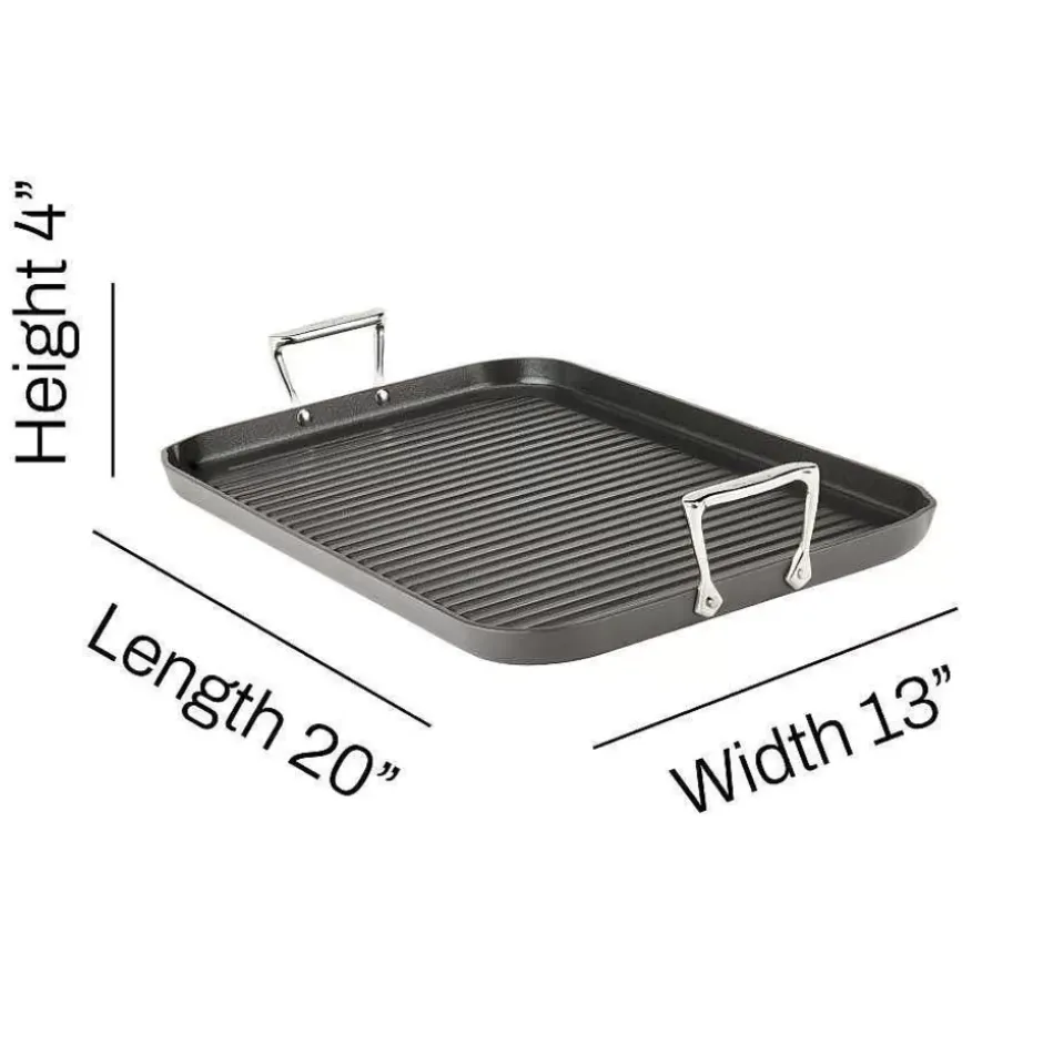 Ha1 Hard Anodized Nonstick Cookware, Double-Burner Grill, 13 X 20 Inch>All-Clad Best