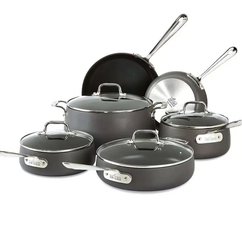 Ha1 Hard Anodized Nonstick Cookware, 10 Piece Set>All-Clad Fashion