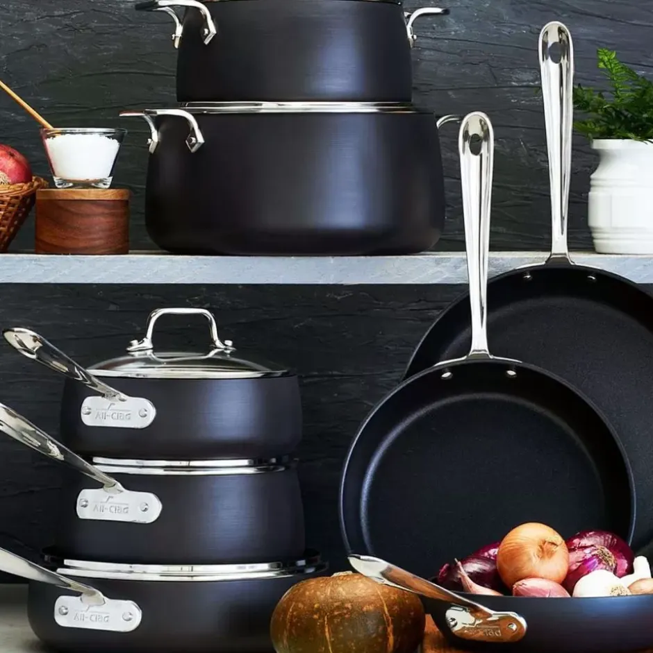 Ha1 Hard Anodized Nonstick Cookware, 3 Piece Fry Pan Set, 8, 10 & 12 Inch>All-Clad Outlet