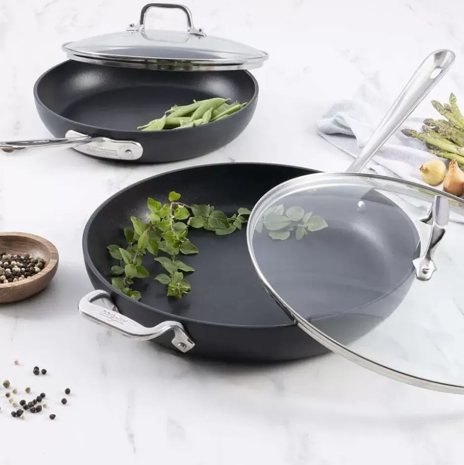 Ha1 Nonstick Frypan Set With Lids, 10 And 12 Inch>All-Clad Clearance