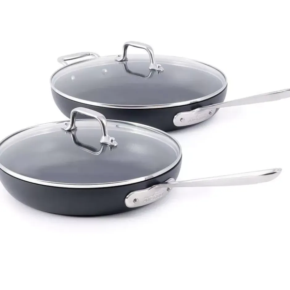 Ha1 Nonstick Frypan Set With Lids, 10 And 12 Inch>All-Clad Clearance