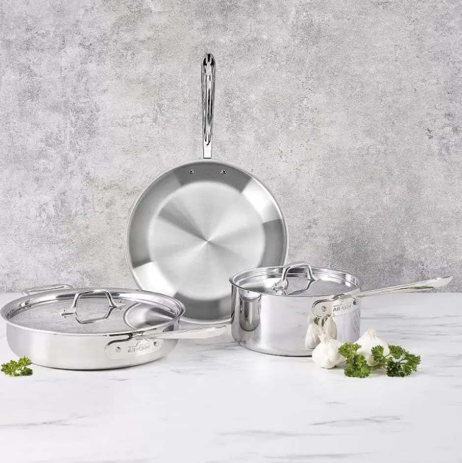 Mixed Material Cookware Set, 10 Piece>All-Clad Hot